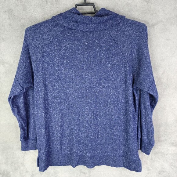 Womens Blue Favorite Lounge Top Shirt Cowl Neck & Pockets Long Sleeve Size XXL - Picture 8 of 11